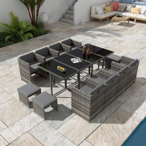 13PC dining set grey