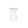 Cape Round Stool Side Table – White
