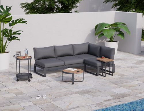 Dark grey outdoor cushions