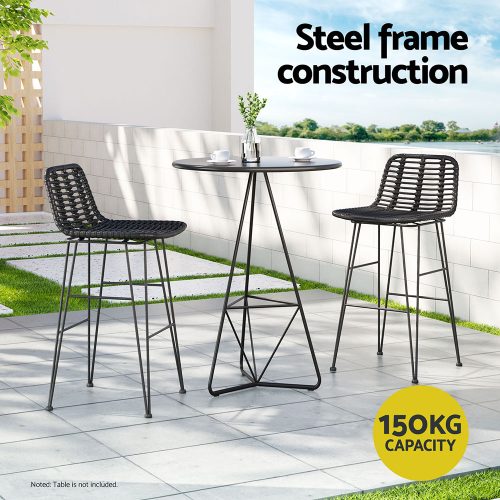 Wicker dining stools