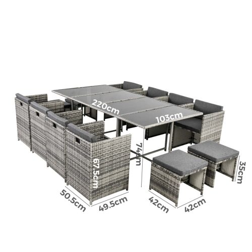 grey patio dining set