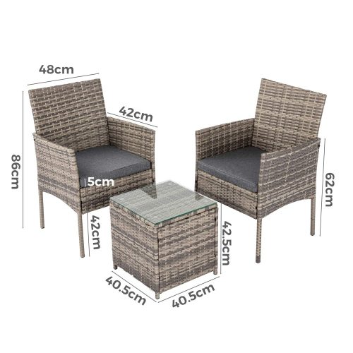 mixed grey chat set