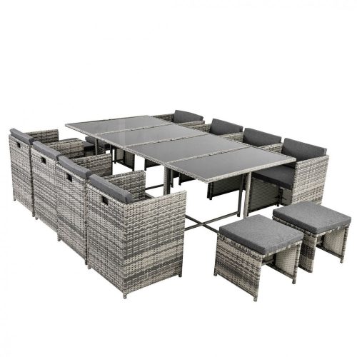 outdoor dining set grey