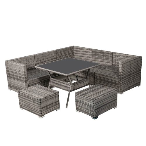 outdoor dining set grey