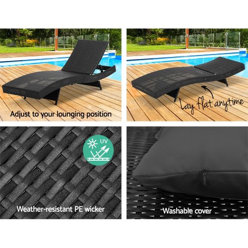outdoor wicker sunbed