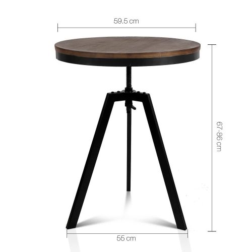 Adjustable height bar table