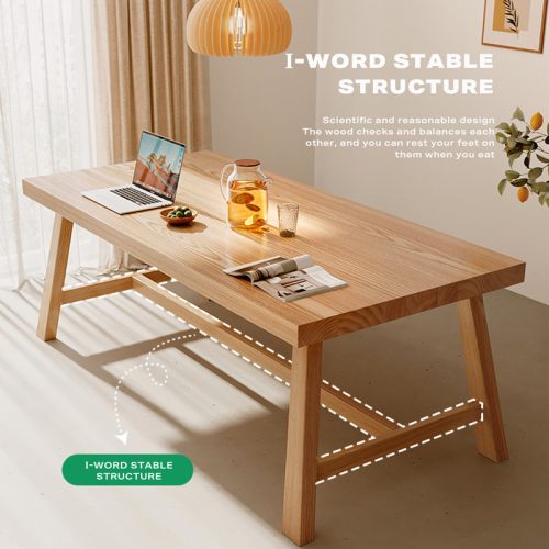 Square wooden table