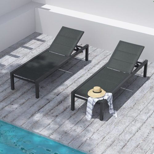 Sun Lounger with Adjustable Backrest