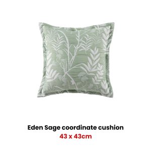 Bianca Eden Sage Coordinate Square Filled Cushion