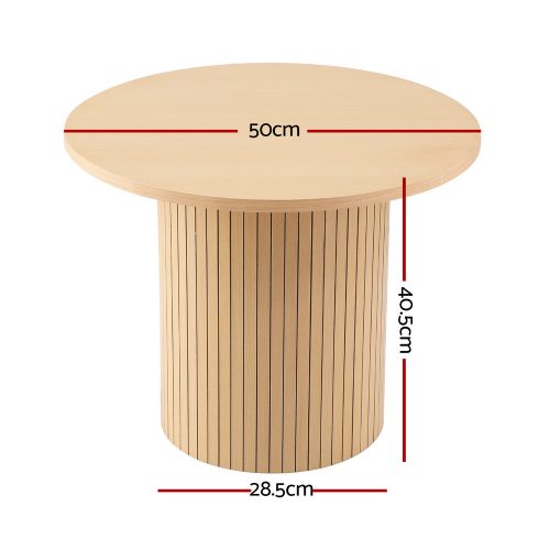 Round wood table