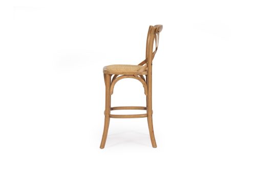 Wooden cross back stool