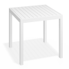 Halki Table Matt White Aluminium 77cm x 77cm
