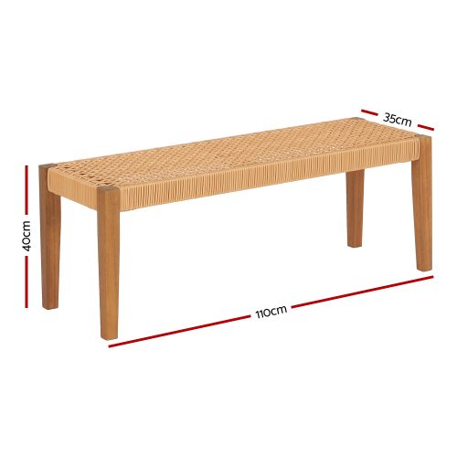 Acacia wood bench