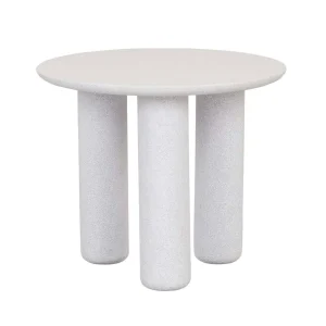 Artie Outdoor Pillar Side Table - White Speckle