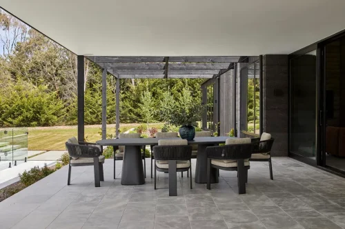 Black dining table