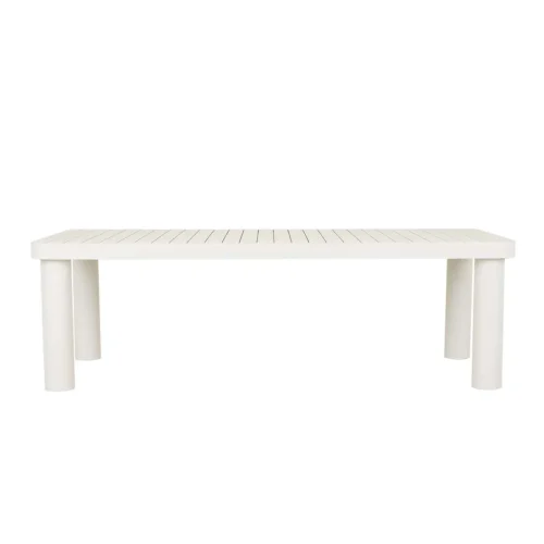 Frankie Outdoor Dining Table - Aluminium White