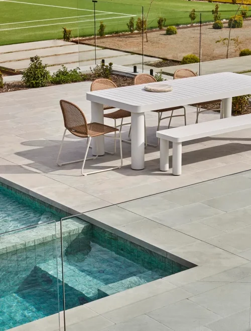 Modern outdoor dining table
