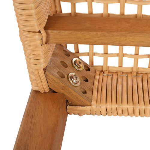 Natural wood bench