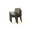 Roberto Stackable Outdoor Dining Chair – Asteroid Black (Charcoal) – Set of 4
