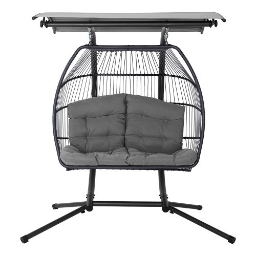 Wicker outdoor swing