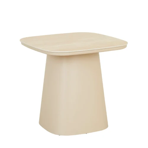 faux travertine side table