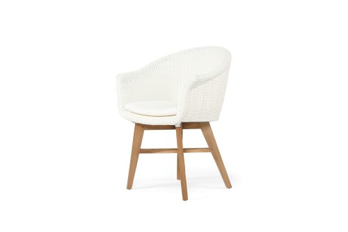 white outdoor arm chair