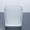 20 Pack Square Cube Frosted Glass 5cm Tealight Candle Holder Festival Decor Wedding Propose Parties Holiday and Home Decor