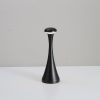 Black Modern Minimalist LED Mushroom Lamp - Touch Control Rechargeable Night Light