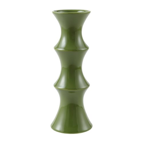 Glossy Green Flower Vase