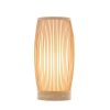 Natural Woven Bamboo Cylinder Table Lamp Light Shade Boho Tropical Coastal