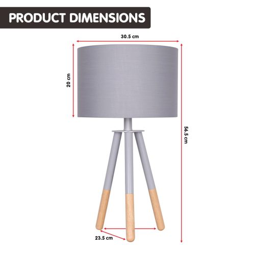 metal and wood table lamp