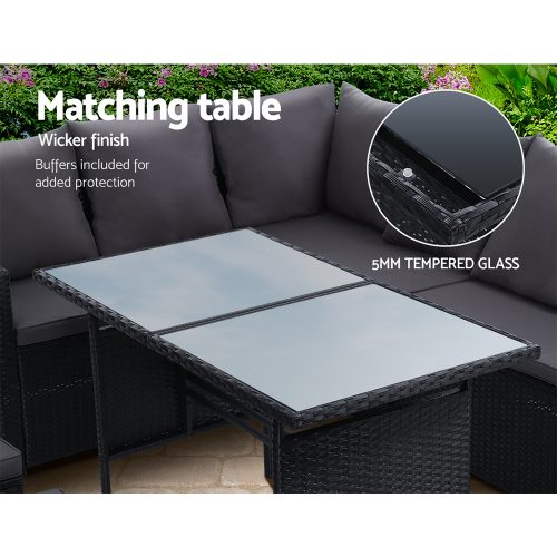 9 piece garden furniture set