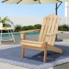 Gardeon Adirondack Outdoor Chairs Wooden Beach Chair Patio Furniture Garden Natural