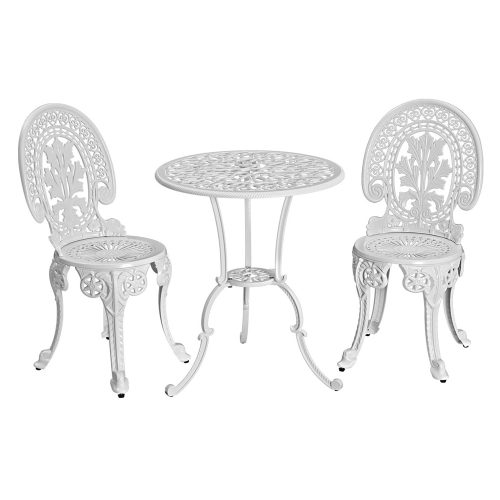 aluminium bistro set white