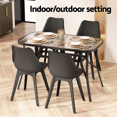 backyard dining table steel