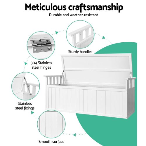 backyard storage chest white