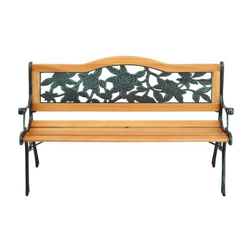 backyard wooden patio bench