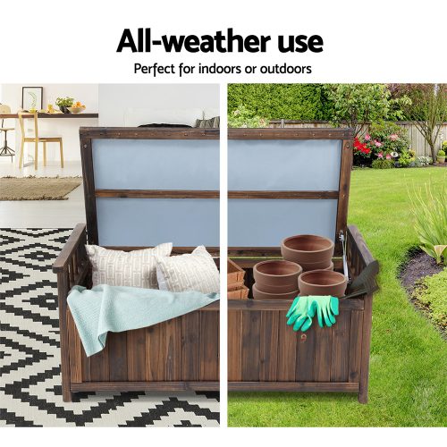 bench with hidden storage outdoor