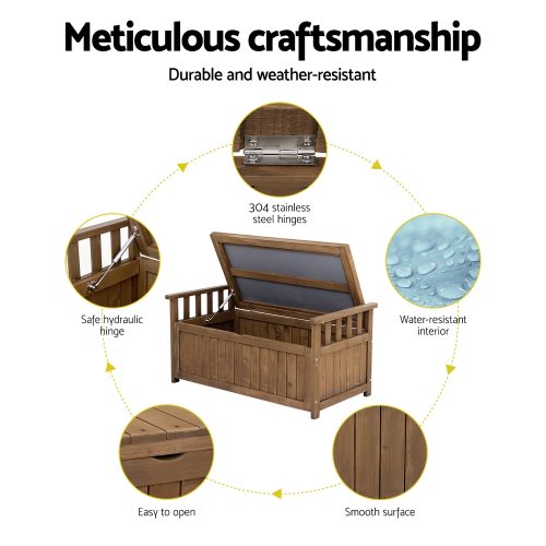 bench with hidden storage outdoor