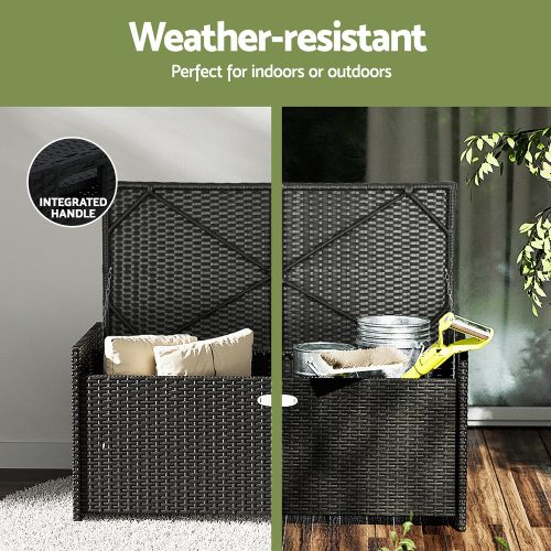 black outdoor storage furniture