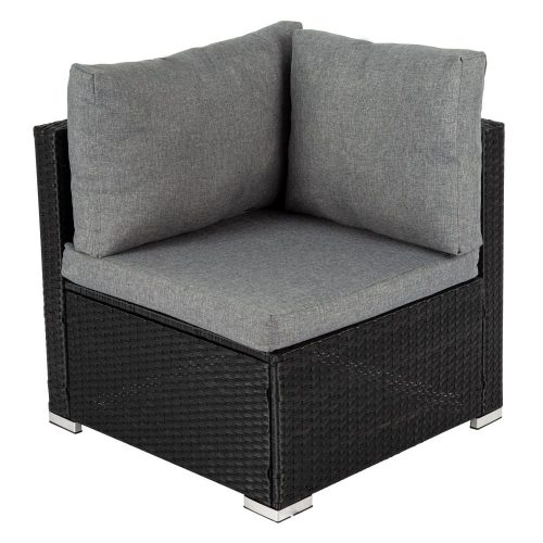 black rattan lounge set