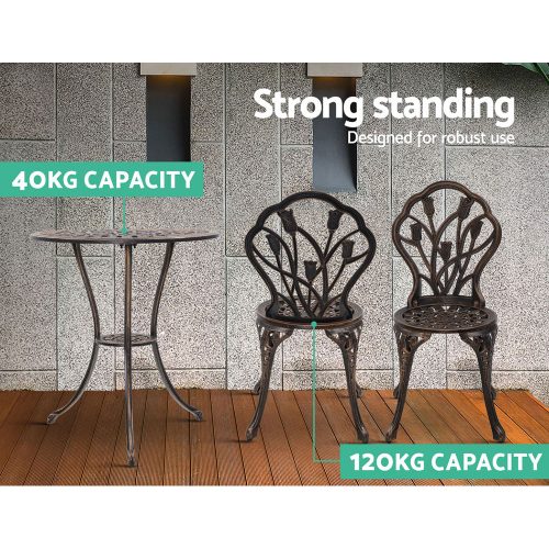 bronze garden table and chairs