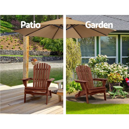 brown Adirondack furniture set
