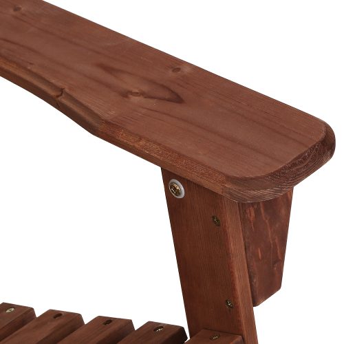 brown Adirondack patio chairs