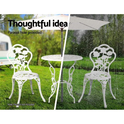 decorative rose bistro set