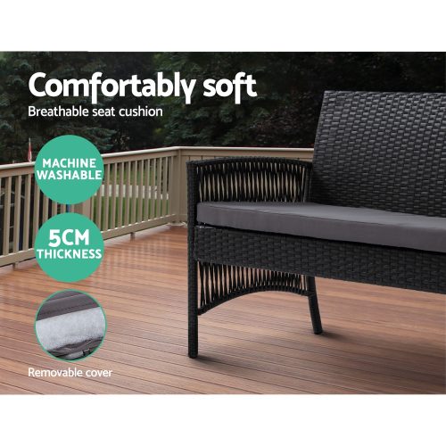 durable patio sofa set wicker