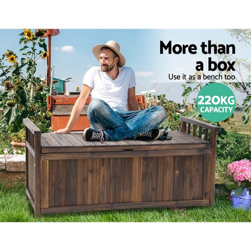 durable wooden storage bench