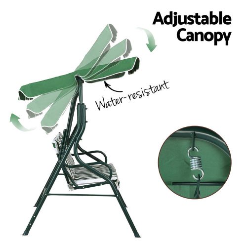 garden bench with canopy
