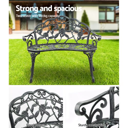 green outdoor patio bench