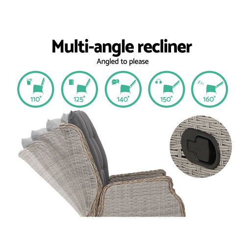 grey wicker lounge chair